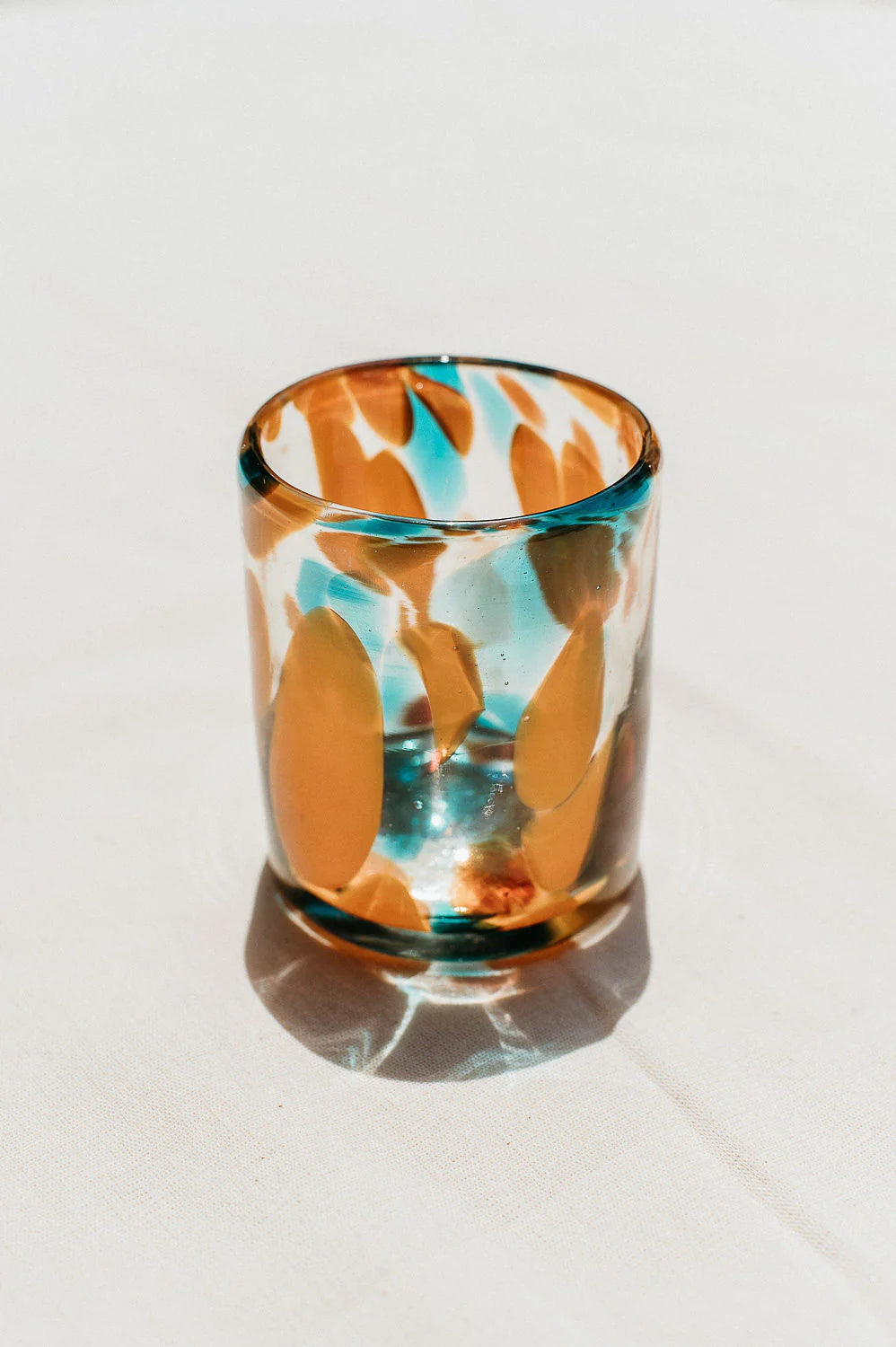 VASO ACAPULCO ( NARANJA AZUL TRANSPARENTE )