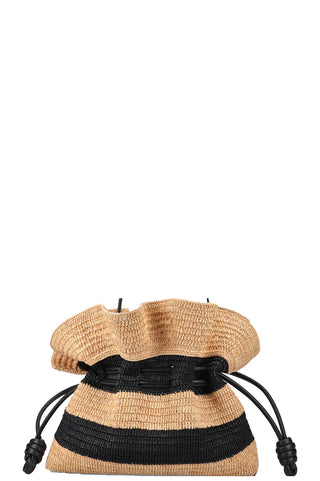 Flamenco Medium Drawstring Raffia Clutch Bag