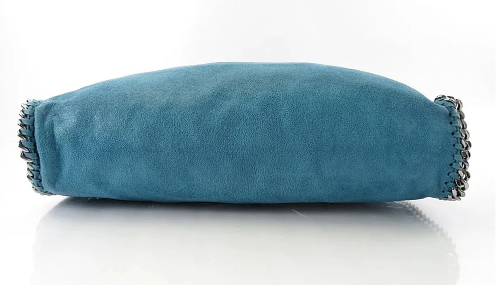 Falabella foldover shoulder blue bag