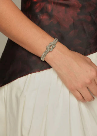 BRAZALETE NUDO TAWARI PLATA PLATINO