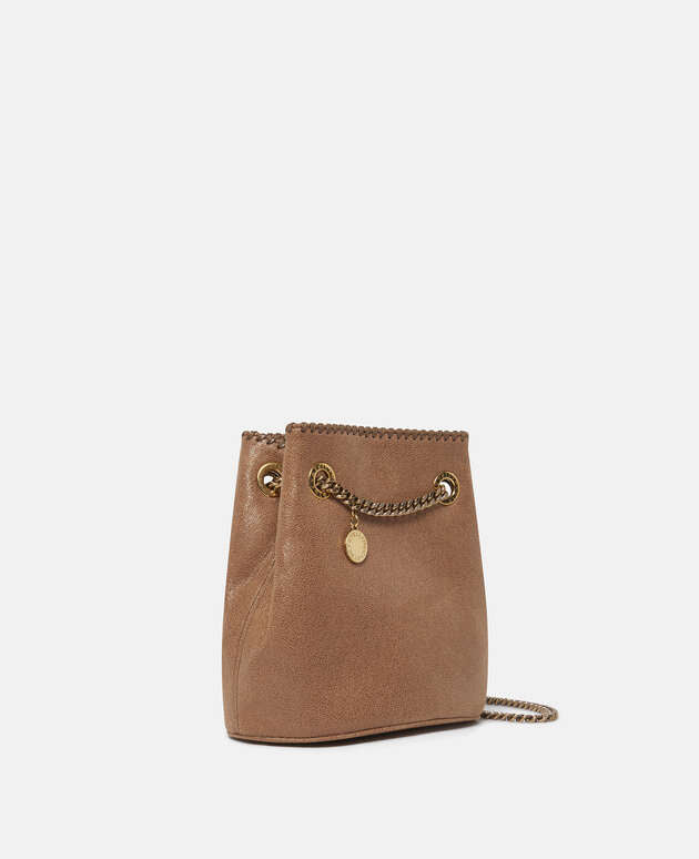 MINI BUCKET CARAMEL BROWN CROSSBODY BAG
