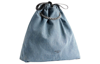 MEDIUM DENIM CRUSH BAG
