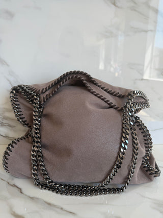 Falabella shoulder dark taupe bag