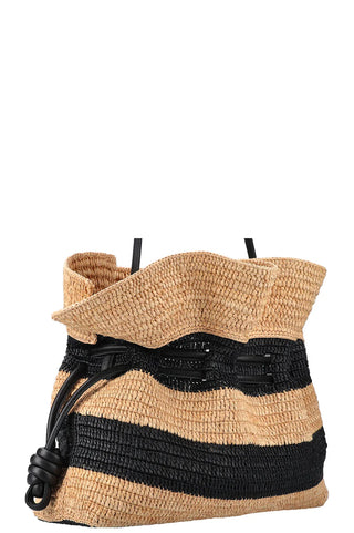 Flamenco Medium Drawstring Raffia Clutch Bag