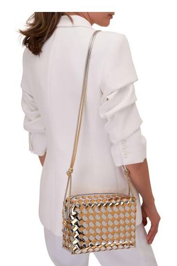 Small Silver/Gold Camera Loop Bag