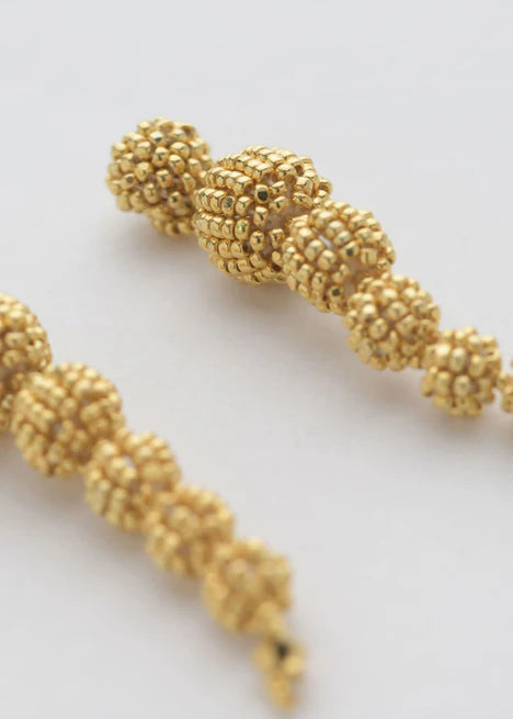 ARETES CASCABEL SERPIENTE ORO