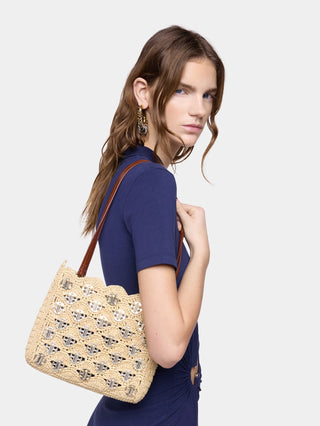 1969 ICONIC RAFFIA SHOULDER BAG