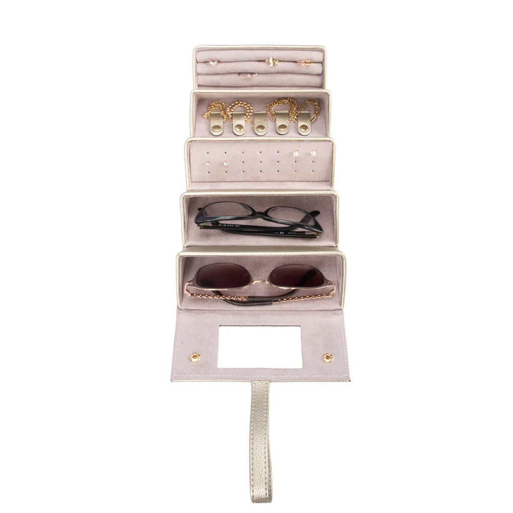 Leah 5 Eyewear & Jewelry Case (Gold)