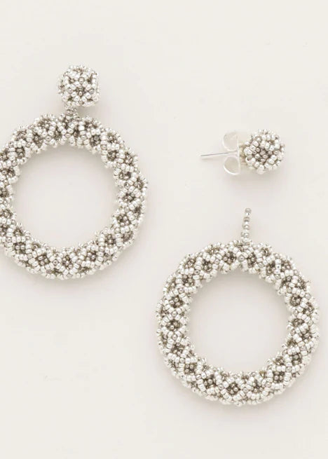 ARETES UN ARO NAWI PLATA PLATINO