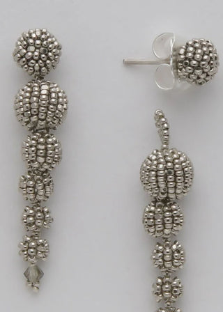 ARETES CASCABEL SERPIENTE PLATINO