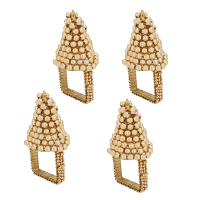 Christmas Tree Napkin Ring - Gold