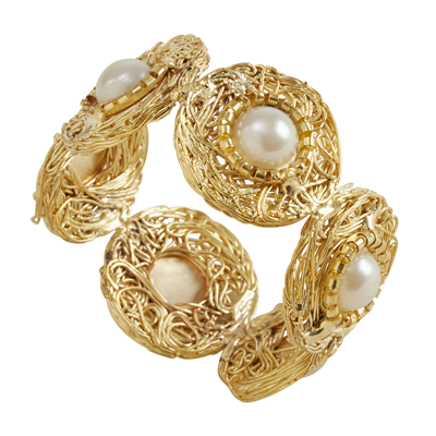 Pearl Napkin Ring - Gold