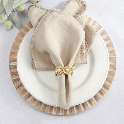 Pearl Napkin Ring - Gold