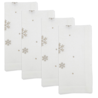 Embroidered Snowflake Napkin