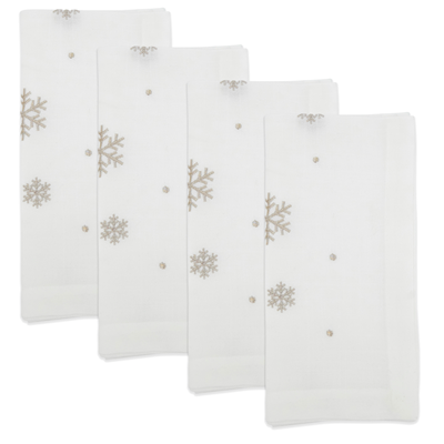 Embroidered Snowflake Napkin