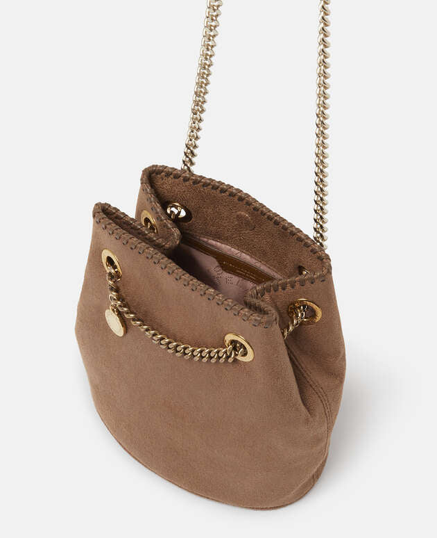 MINI BUCKET CARAMEL BROWN CROSSBODY BAG