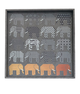 Charola 40x40 gris elefantes