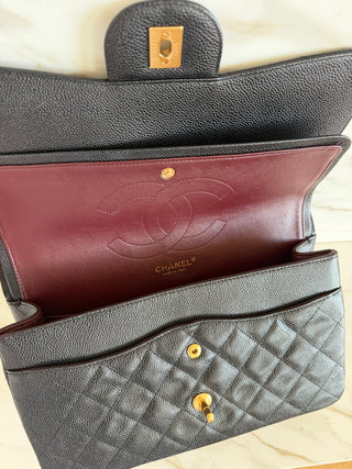 CLASSIC FLAP LARGE BLACK CAVIAR BAG