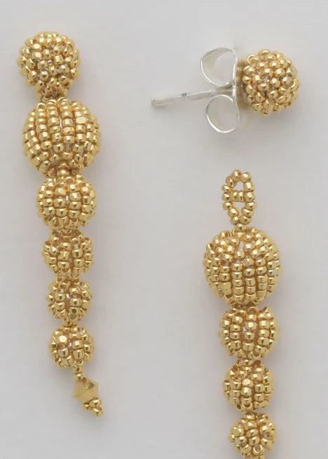 ARETES CASCABEL SERPIENTE ORO