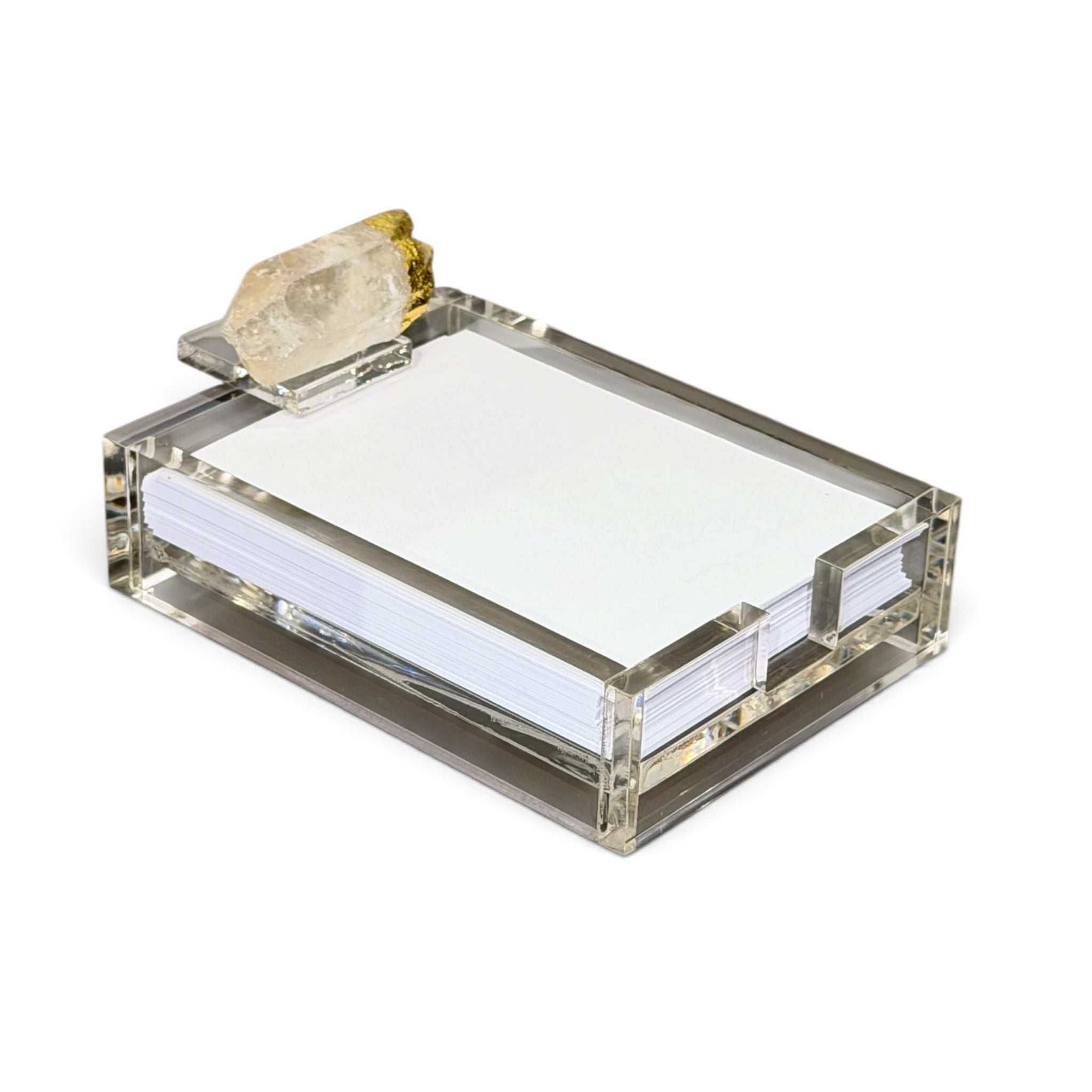 Notepad Transparente Con Cuarzo