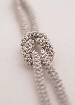 BRAZALETE NUDO TAWARI PLATA PLATINO