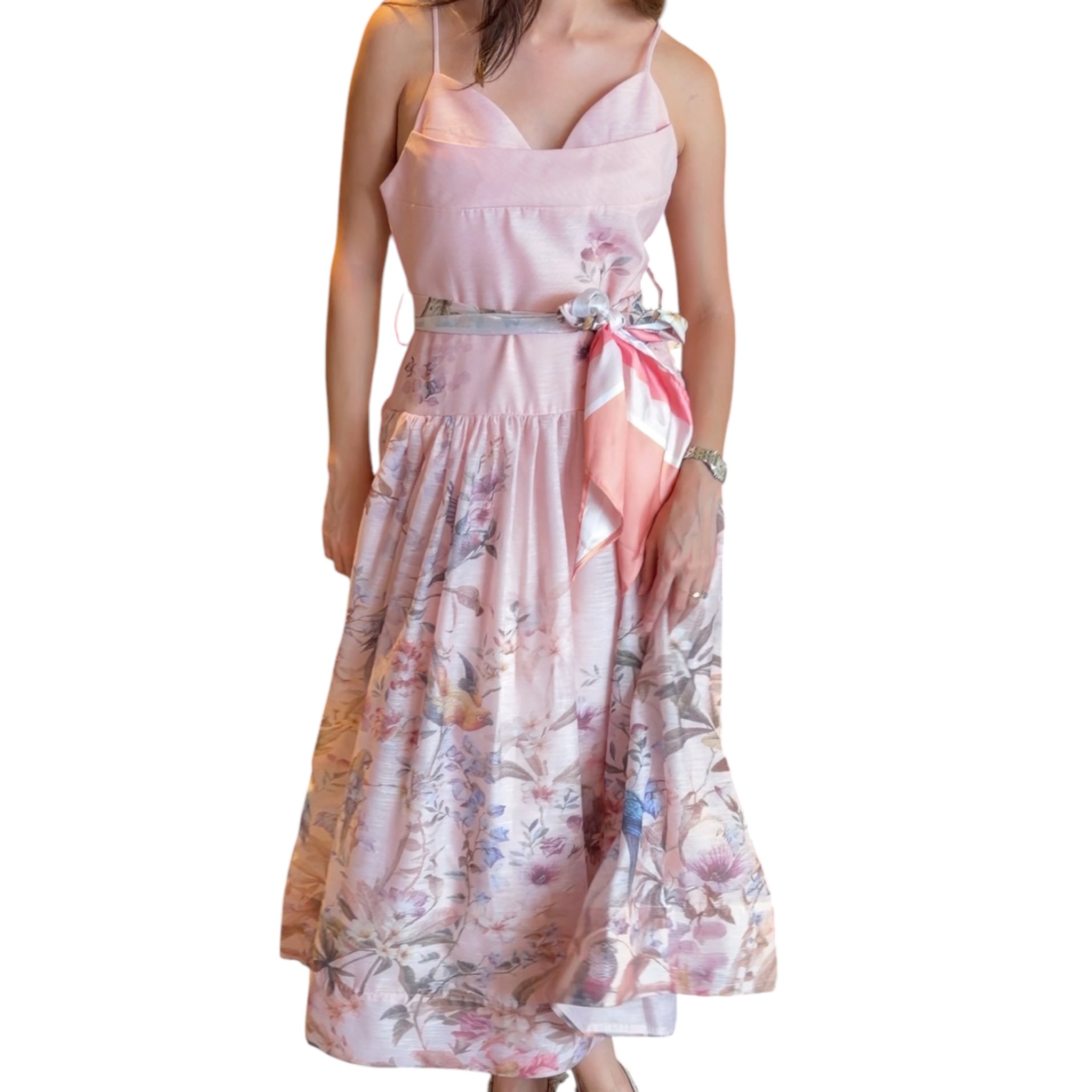 Vestido Midi Rosa