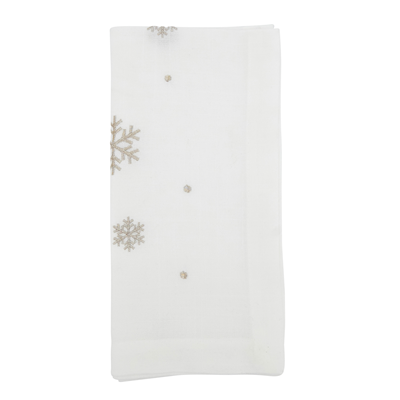 Embroidered Snowflake Napkin
