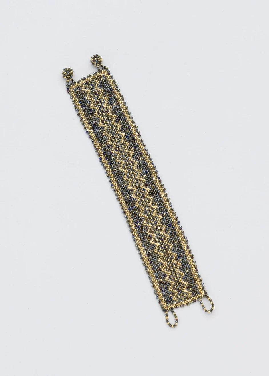 BRAZALETE MARTHA ORO VERDE MILITAR
