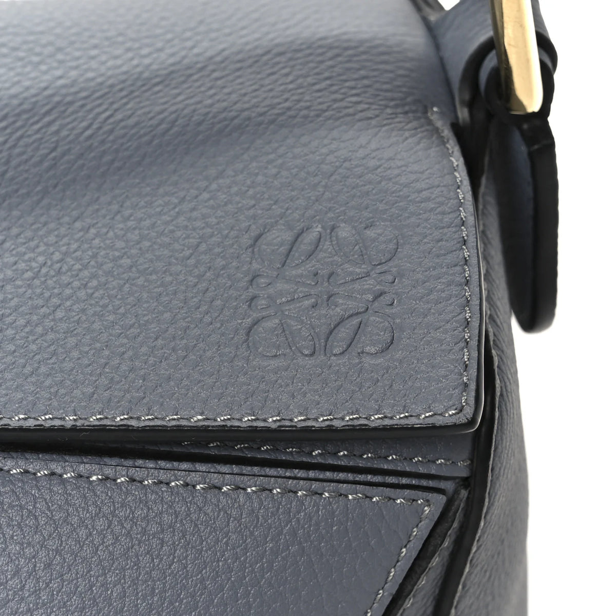 Small Puzzle Leather Bag in Grainy Grey