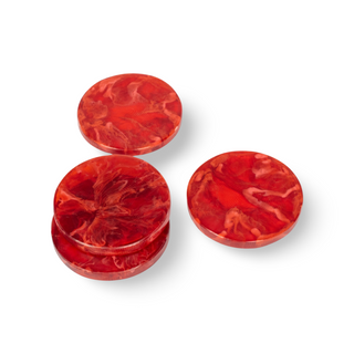 Posavasos Redondos: Rojo marmoleado