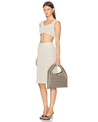 HOP SMALL BAG IN RAFFIA/FONDANT
