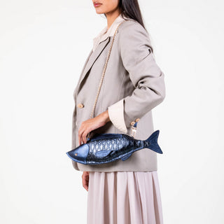 CROSSBODY PESCADO - AZUL METÁLICO