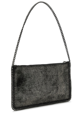 Pochette Falabella in iridiscent black