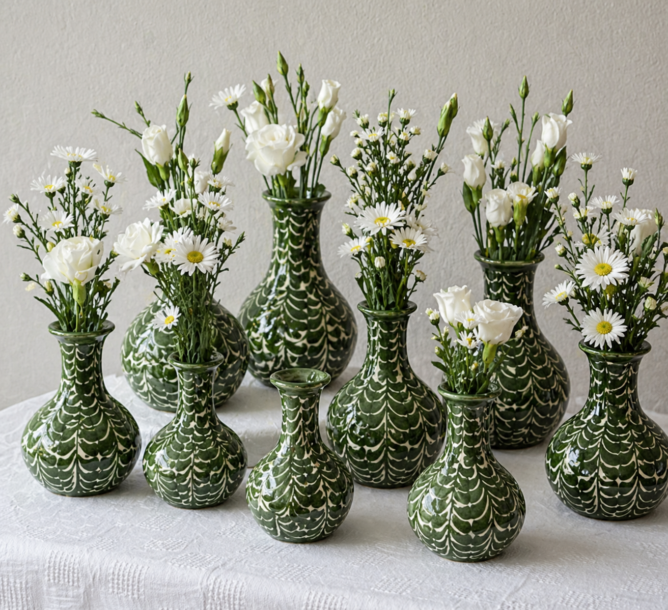Florero Artesanal Verde