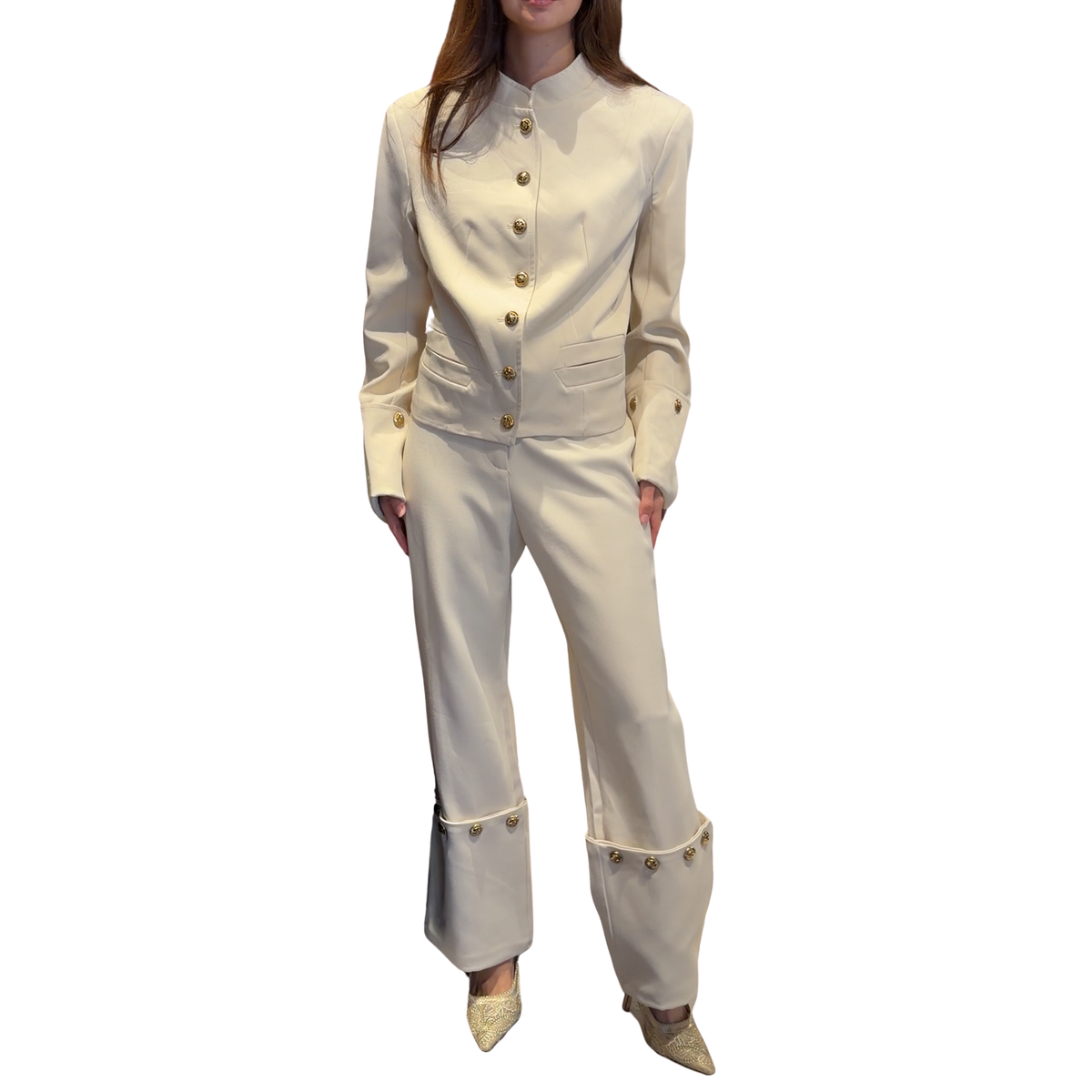 Set Pantalon y Chaqueta Beige