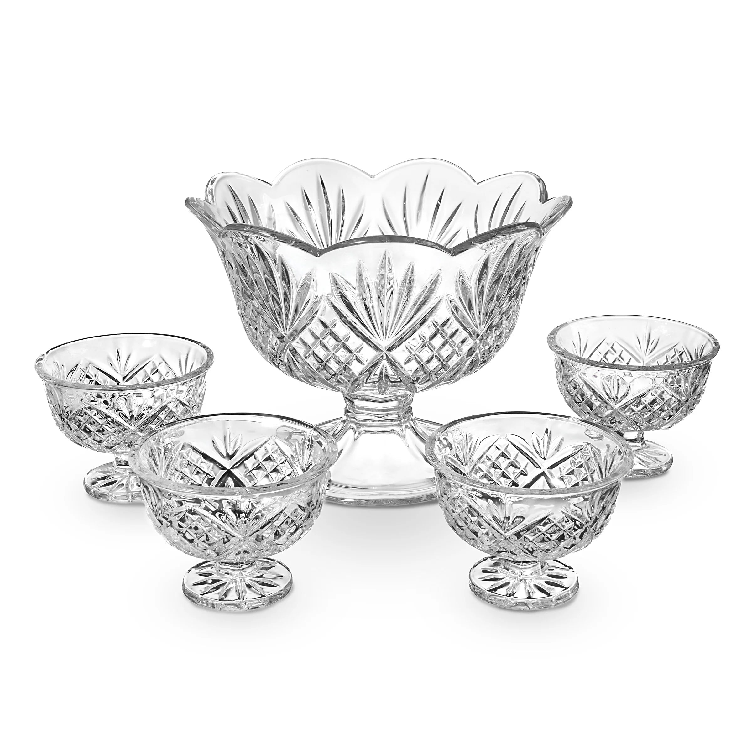 Dublin Crystal 5 Piece Dessert Set