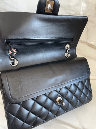 Classic Flap Medium Black Lambskin Bag