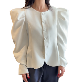 Blusa tipo Blazer Blanca