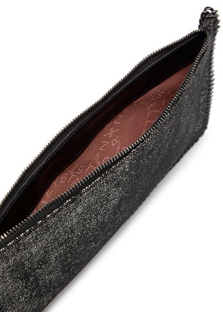 Pochette Falabella in iridiscent black