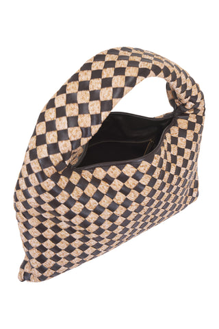 HOP SMALL BAG IN RAFFIA/FONDANT