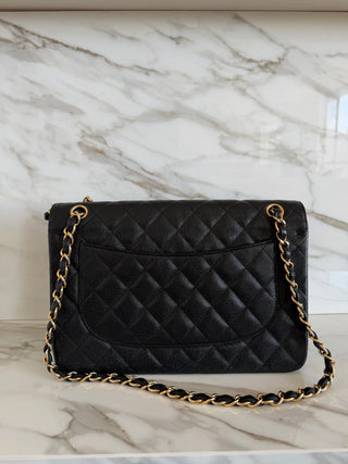 CLASSIC FLAP LARGE BLACK CAVIAR BAG