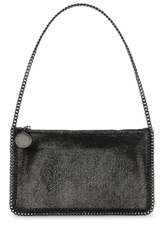 Pochette Falabella in iridiscent black