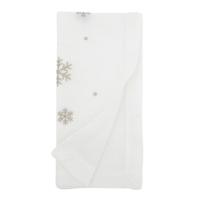 Embroidered Snowflake Napkin