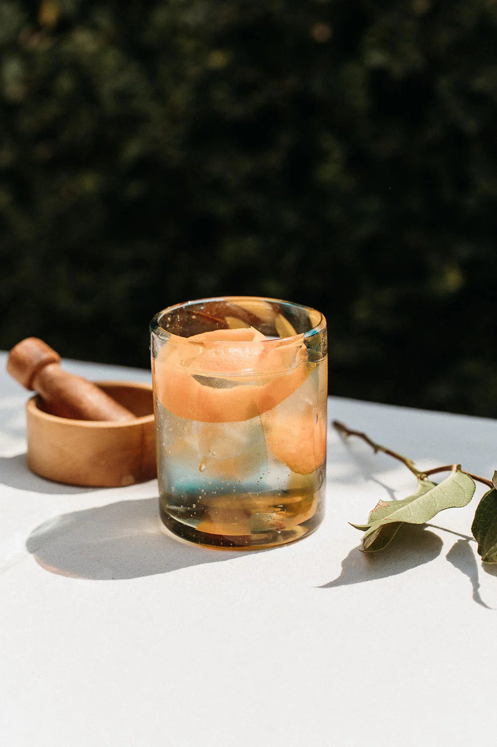 VASO ACAPULCO ( NARANJA AZUL TRANSPARENTE )