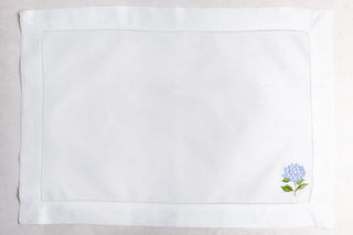 Mantel Individual de Lino con Hortensia