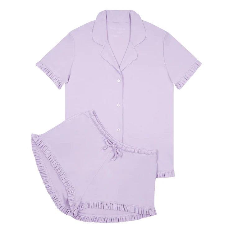 Short ruffle lavender
