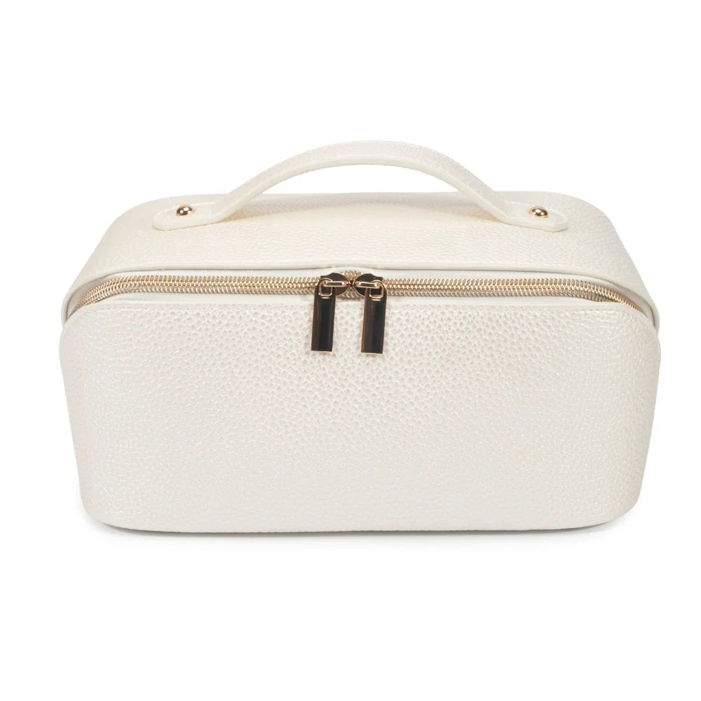 Leah Cosmetic & Toiletry Bag (Pearl White)