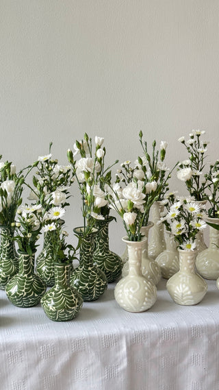 Florero Artesanal Blanco