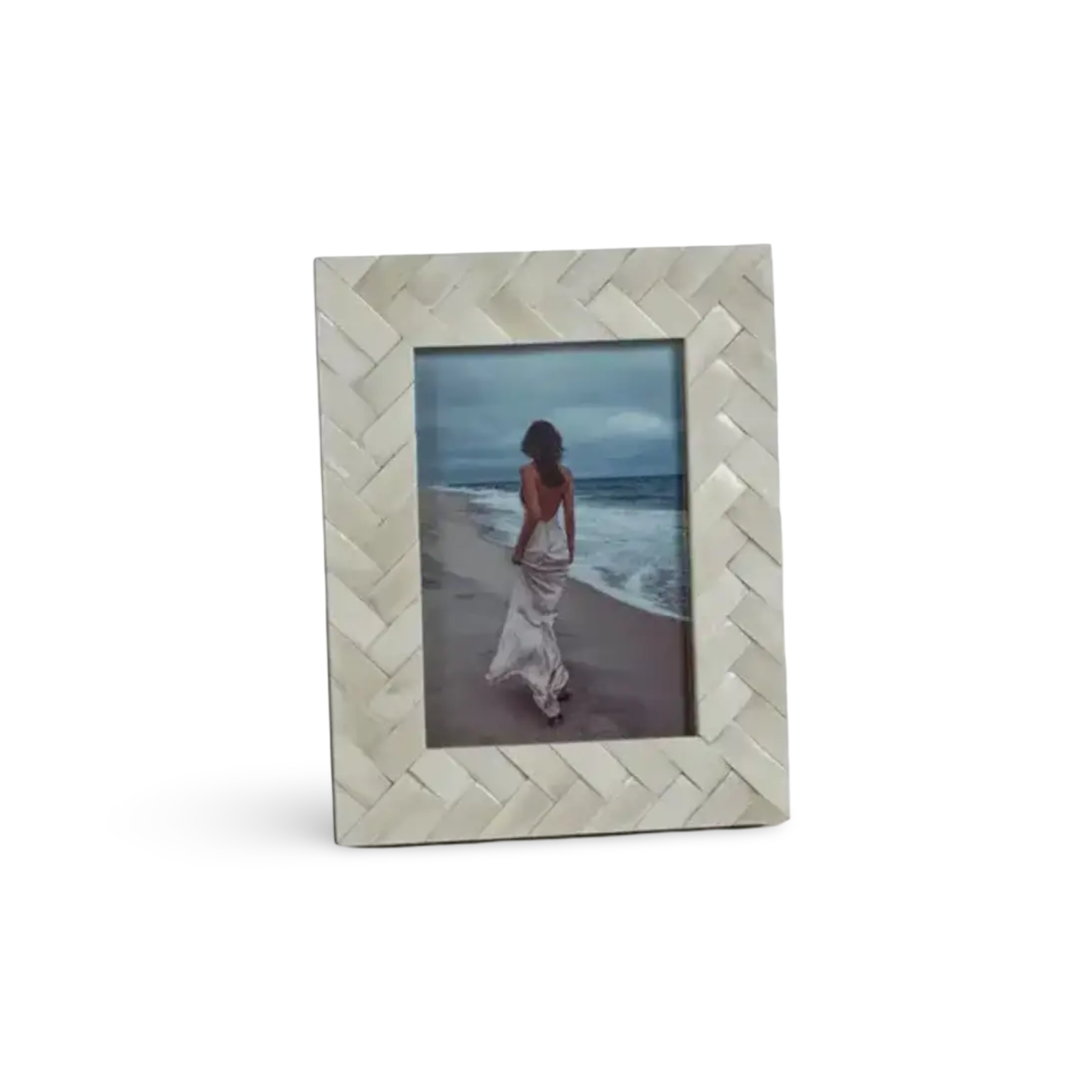 White bone photo frame 5x7