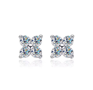 ARETE FLOR PLATEADO